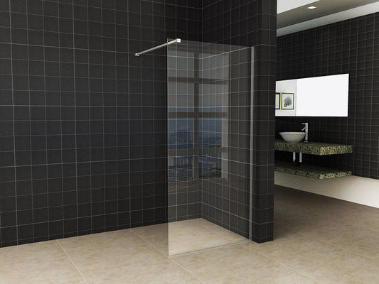 Slanke inloopdouche Wiesbaden 90X200Cm met 8 mm heldere antikalkcoating (exclusief profiel)