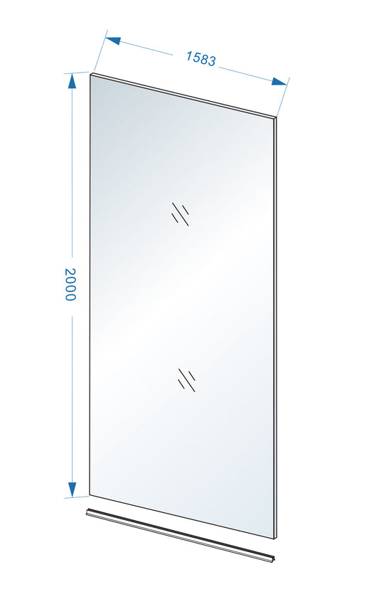 Slim glasplaat 1600 x 2000 x 8 mm nano rookglas