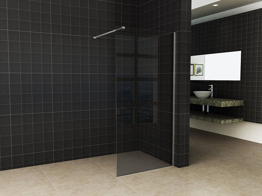 Slanke inloopdouche van rookglas Wiesbaden 120x200 8 mm nanocoating