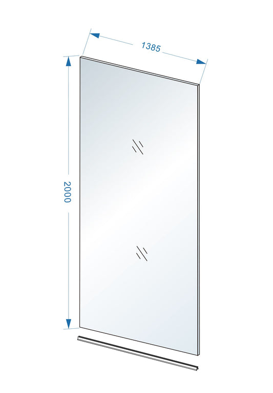 Slim glasplaat 1400 x 2000 x 8 mm nano rookglas