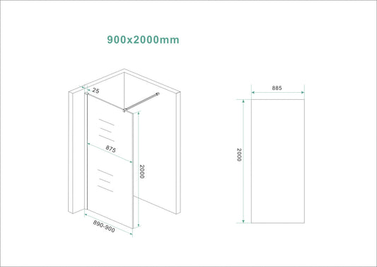 Slanke glasplaat Wiesbaden 90X200 Cm in Nano Vintage Bronsglas