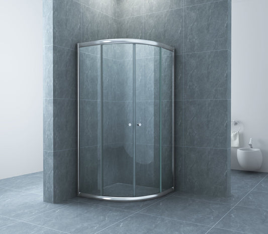 Promotie Wiesbaden kwartronde douchecabine 100x100x190cm met 5 mm helder glas