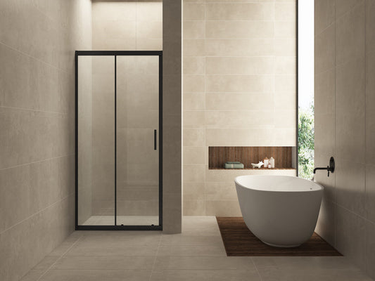 Skyline Doucheschuifdeur Wiesbaden 140x200 cm 8 mm Nano Coating Mat Zwart