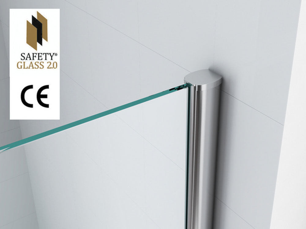 Wiesbaden Douchewand 2.0 10mm | Muurprofiel | NANO coating | Inloopdouche (Alle maten)