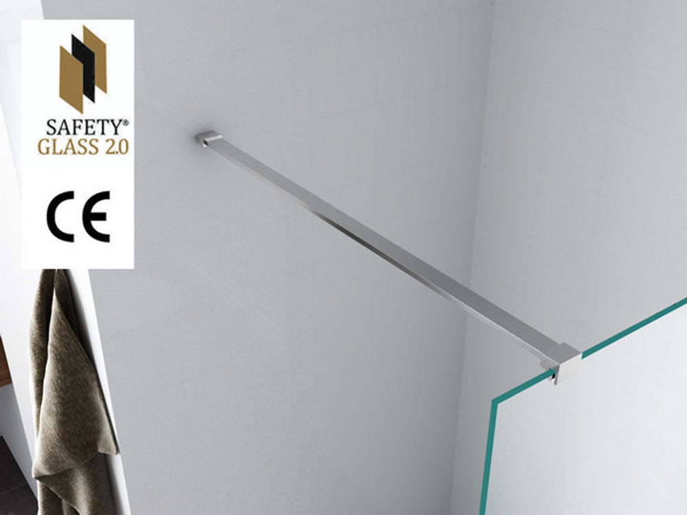 Wiesbaden Douchewand 2.0 10mm | Muurprofiel | NANO coating | Inloopdouche (Alle maten)
