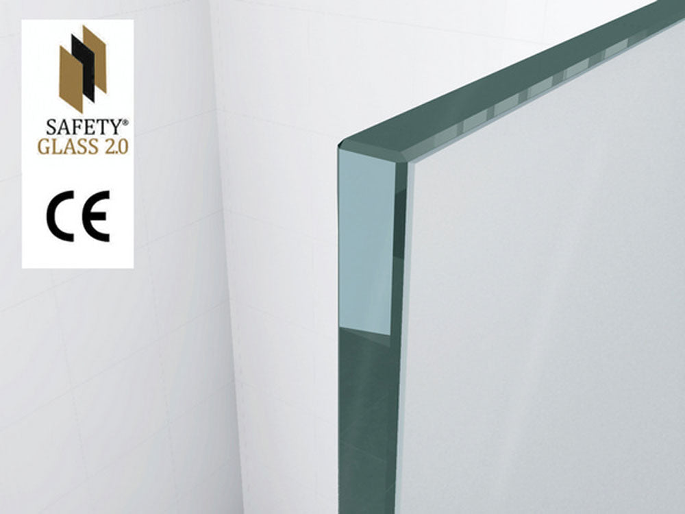 Wiesbaden Douchewand 2.0 10mm | Muurprofiel | NANO coating | Inloopdouche (Alle maten)