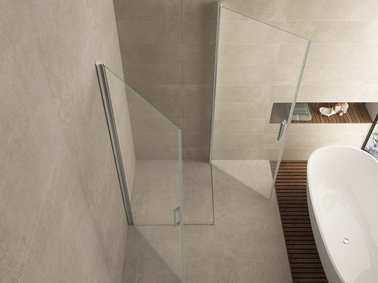 Douchecabine met dubbele draaideur Wiesbaden 90X90Cm met 8 mm nanocoating
