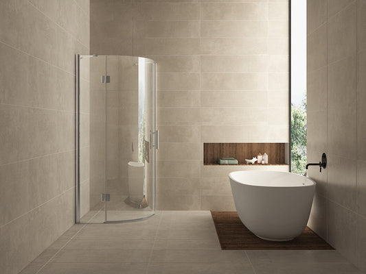 Cabine de douche quart de cercle avec 1 porte battante gauche 900 x 900 x 2000 x 8 mm verre clair/chrome