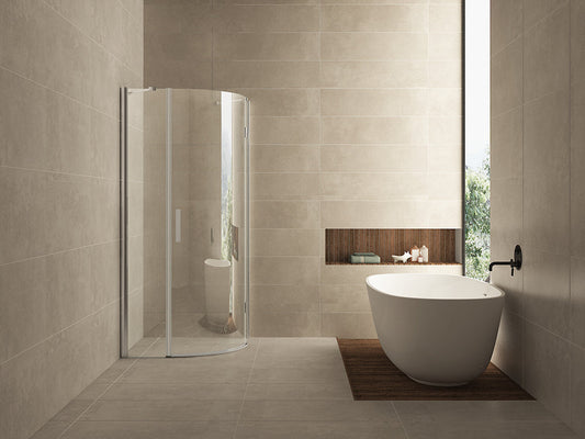 Kwartronde Douchecabine Wiesbaden met 1 Deur RS 90X90Cm en 8Mm Nano Coating