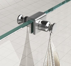 Doppelter Handtuchhaken für Duschwand Chrom