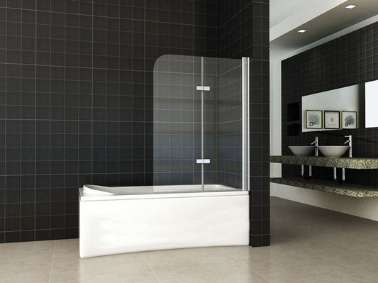 Wiesbaden Opvouwbare Badwand 100x140 cm 6mm Nano Coating