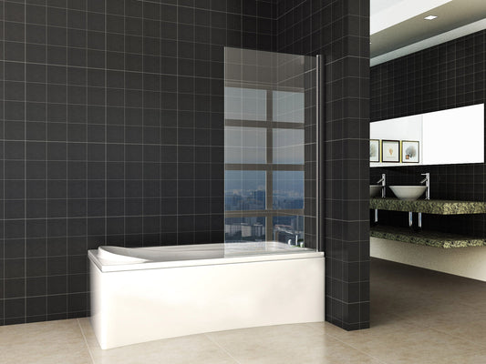 Orbit Draaibare Badwand Wiesbaden 80x150 cm 6 mm Nano Coating Mat Zwart