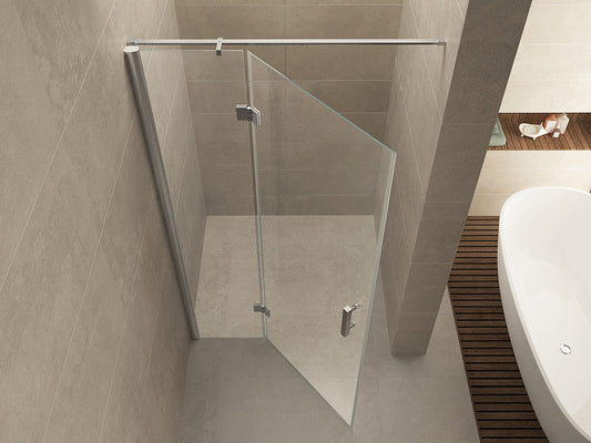Nis-draaideur Wiesbaden 90x200 cm + Vast paneel 8 mm Nano Coating