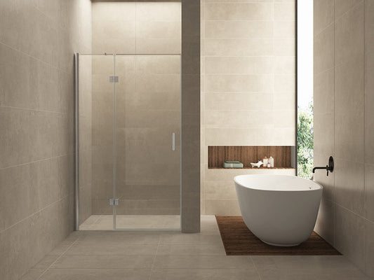 Nis-draaideur Wiesbaden 140x200 cm + Vast paneel 8 mm Nano Coating