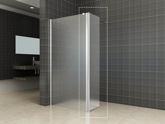 Wiesbaden Zijwand voor Inloopdouche met Scharnierprofiel Links 35x200 cm 10 mm Nano Volledig Mat Glas