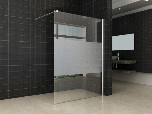 Douchewand Wiesbaden 140x200 cm 8 mm met Middenband Nano Glas