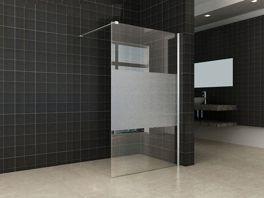 Douchewand Wiesbaden 110X200Cm met 10 mm nanocoating en middenband