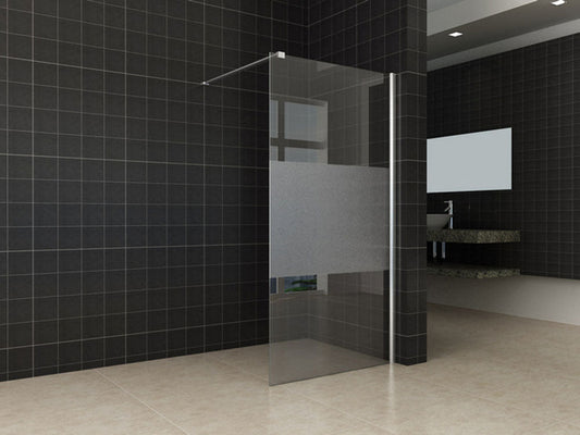 Douchewand Wiesbaden 120x200 cm 10 mm met Middenband Nano Coating