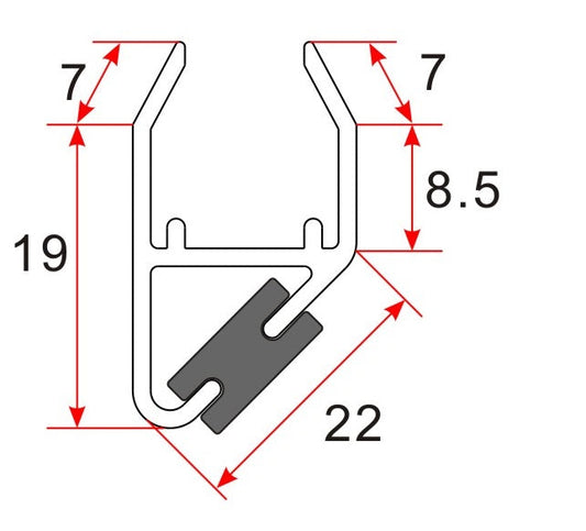 Wiesbaden Modulaire 8-8 mm magneetstripset