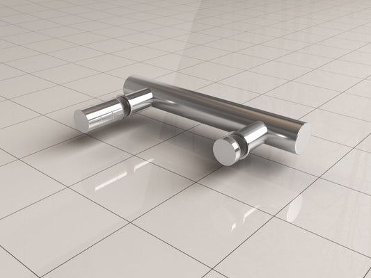 Poignée de porte type 1 20 cm chrome