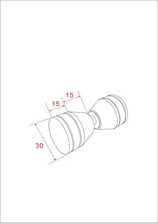 Bouton de porte type 2 chrome