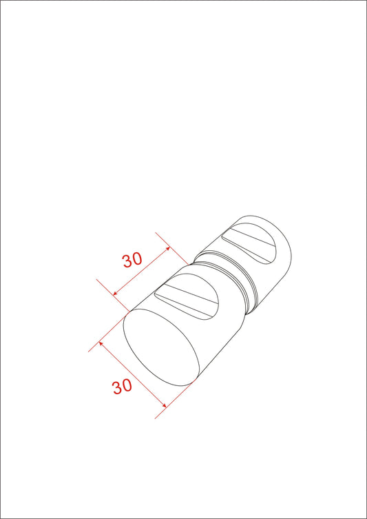 Bouton de porte type 4 chrome