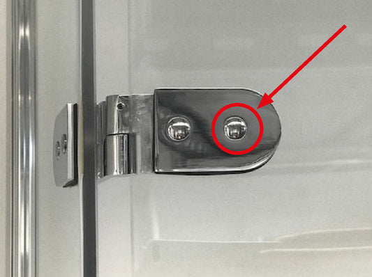 Afdek dopje (1 stuk) voor scharnieren douchecabines chroom