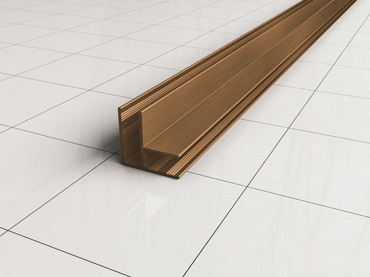 Profil d'angle incliné Wiesbaden 200x1 cm brossé bronze cuivre