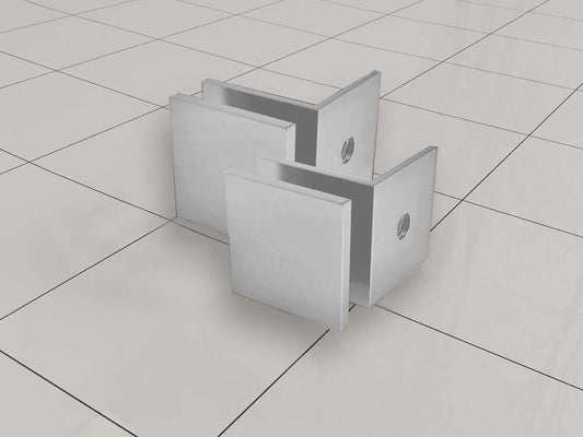 Ensemble de raccords en verre pour douche à l'italienne Wiesbaden sans profil en chrome