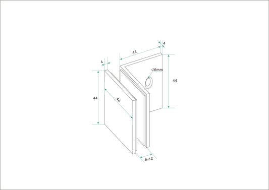 Ensemble de raccords en verre pour douche à l'italienne Wiesbaden sans profil en laiton brossé doré