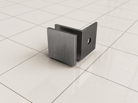 Ensemble de raccords en verre Dora Wiesbaden pour douche à l'italienne sans cadre en bronze