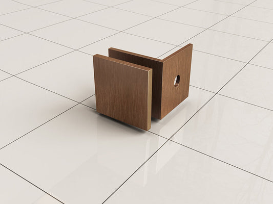 Ensemble de raccords en verre Dora Wiesbaden pour douche à l'italienne sans cadre Bronze brossé Cuivre