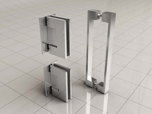 Profielloze Nischentürscharnierset und Handgriff Wiesbaden Weniger Chrom