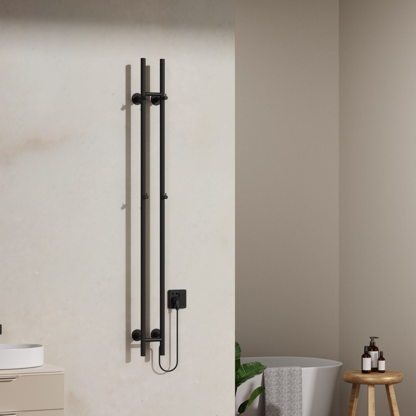 BELRAD Badkamer radiator staafmodel elektrisch – Dubbel