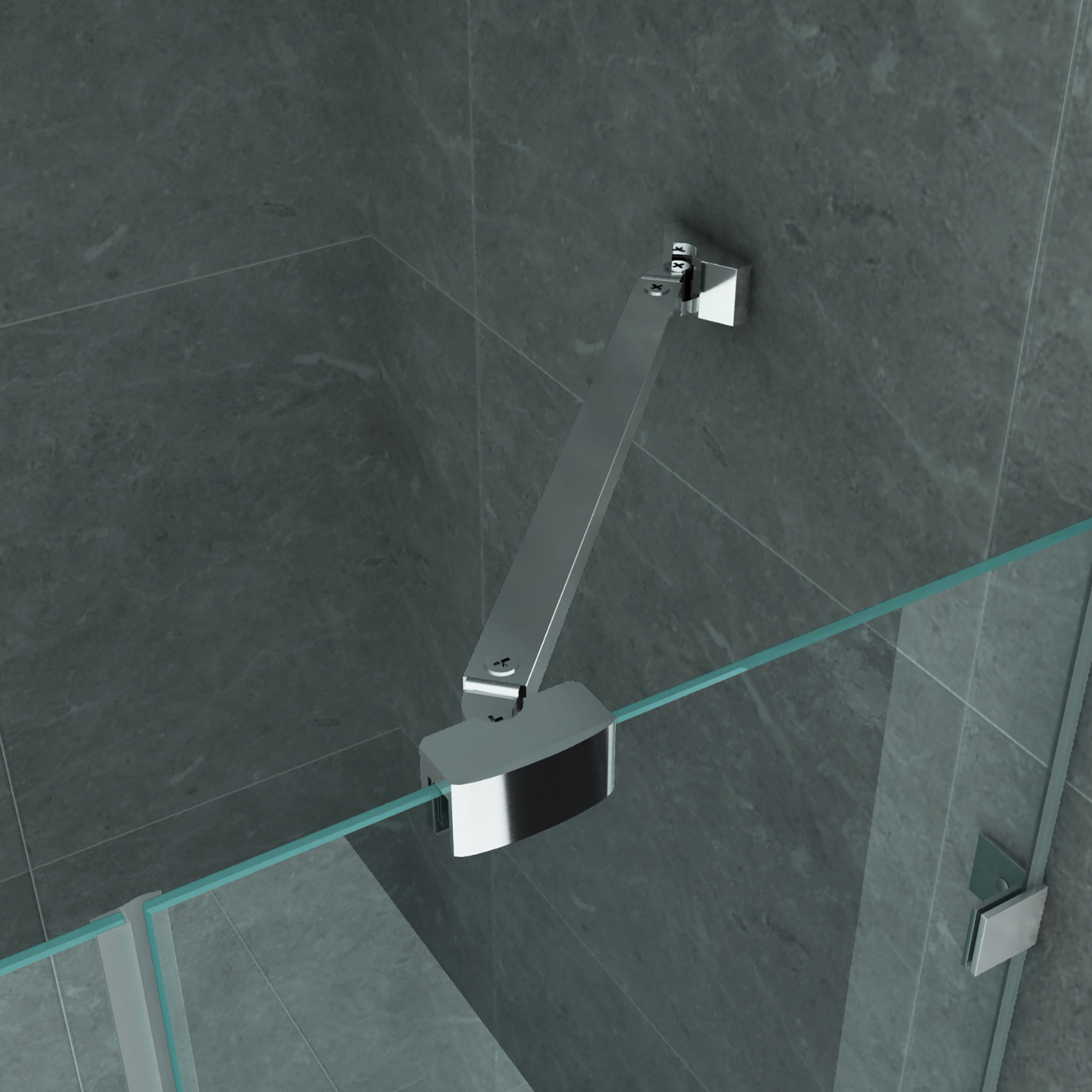 ALONI Douchecabine met Draaideur, Vast Wandje en Zijwand – 8 mm Veiligheidsglas – Helder Glas – Omkeerbaar