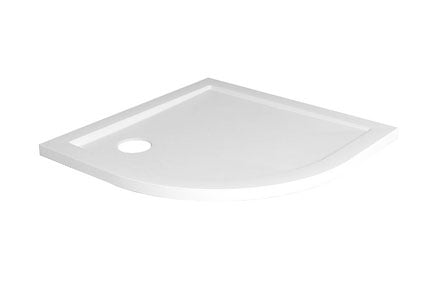 Bac de douche quart de cercle 90 x 90 x 4 cm acrylique brillant blanc