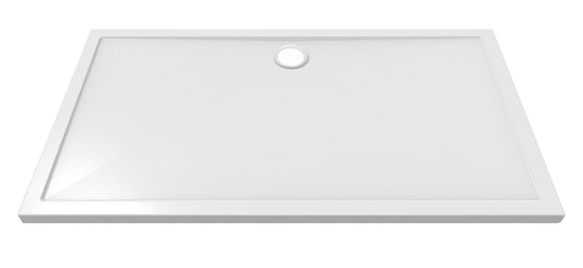 Bac de douche rectangulaire 160 x 90 x 4 cm acrylique brillant blanc