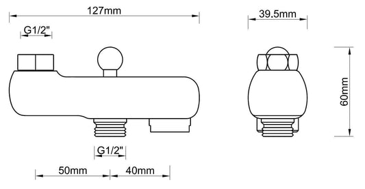 Baduitloop avec bouton de commutation chrome