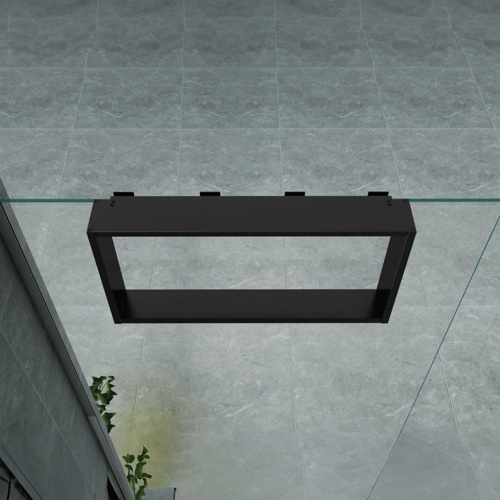 ALONI opbouwnis voor douchewand – met 4 handdoekhaken