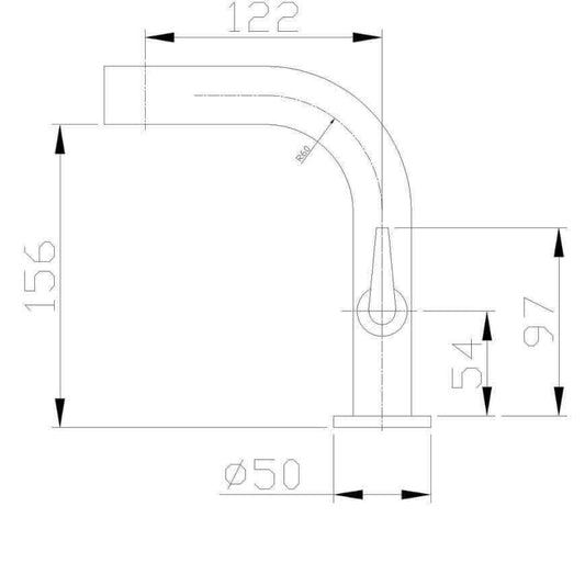 Robinet d'encre Alpha 1/2" chrome