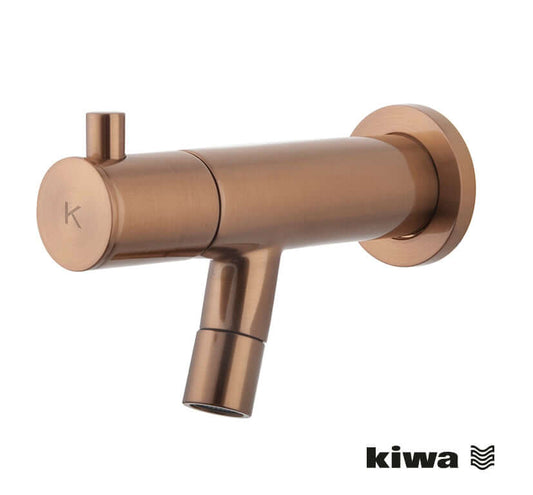 Robinet à fontaine Amador avec fixation murale Kiwa 1/2'' bronze brossé cuivre PVD