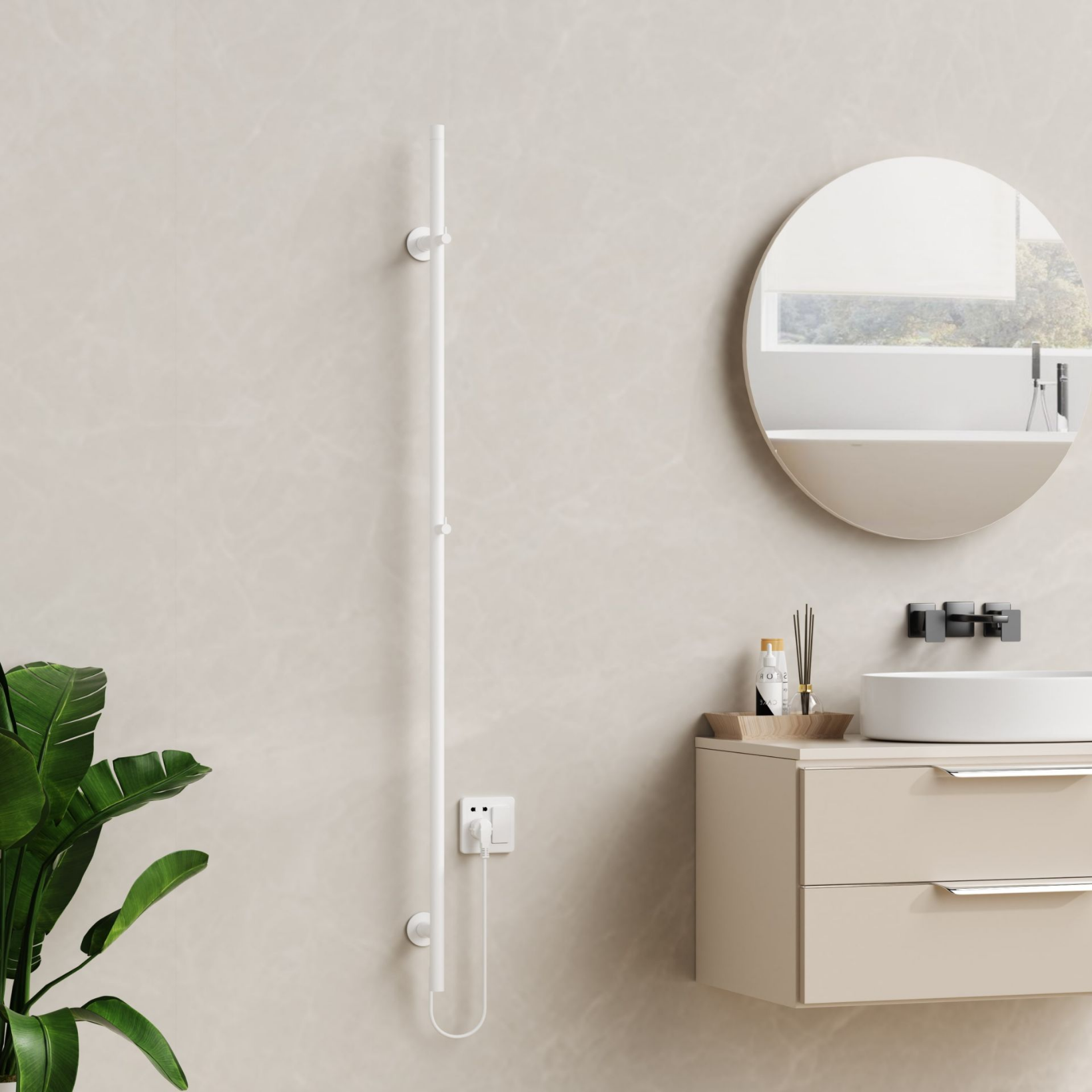 BELRAD Badkamer radiator staafmodel elektrisch – Enkel