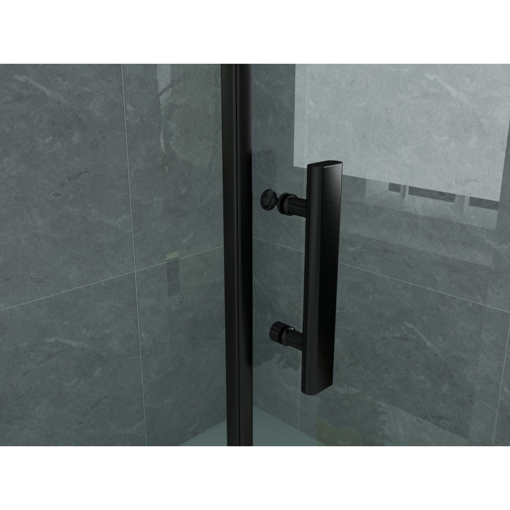 ALONI Douchecabine met Draaideur en Zijwand – 6 mm Veiligheidsglas – Helder Glas – Omkeerbaar