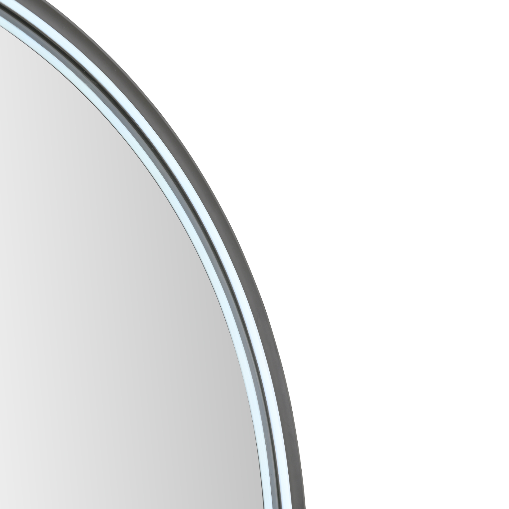 ALONI OVALE LED-SPIEGEL Gunmetal Grijs MET VERWARMING & ANTI-CONDENS (100x50CM)