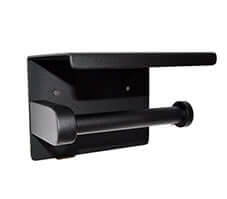 Porte-rouleau de papier toilette brosse mat noir