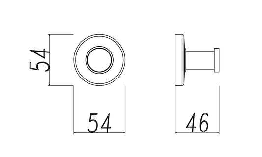 Wiesbaden Crochet simple porte-manteau inox 304