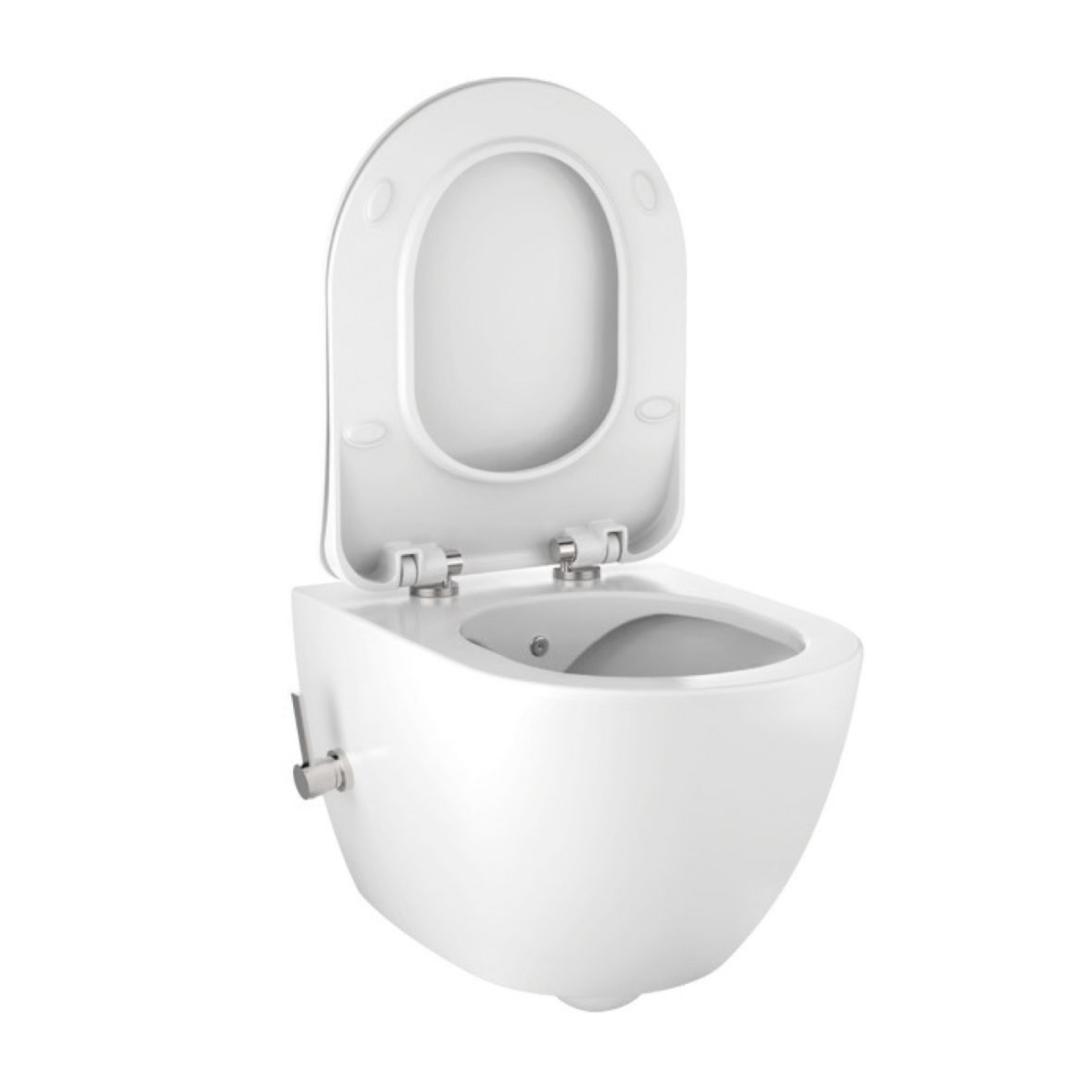 Creavit Rimoff hangtoilet / ophang WC met RVS sproeier (bidet) – koud & warm water