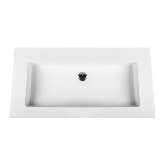 ALONI Solid Surface Wastafel – Zonder Kraangat