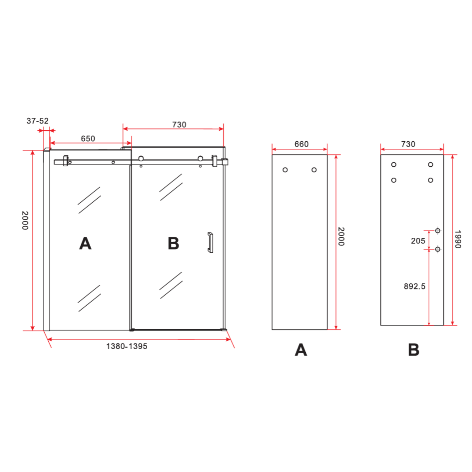 ALONI Douche Schuifdeur in Nis – 8 mm Veiligheidsglas