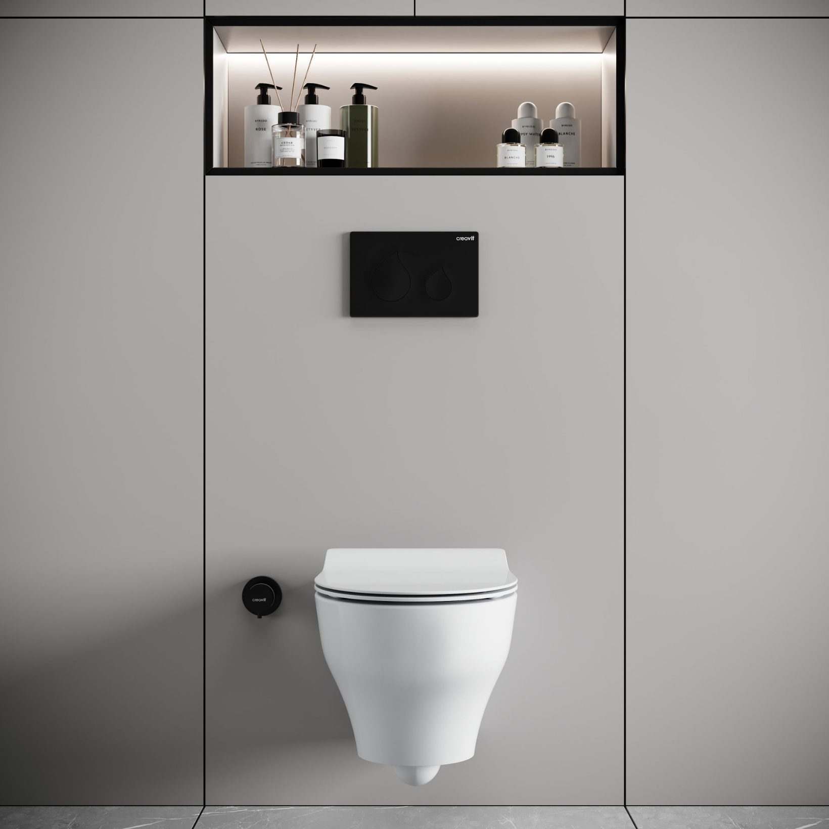 Creavit Ness hangtoilet / ophang WC – tornado flush – randloos